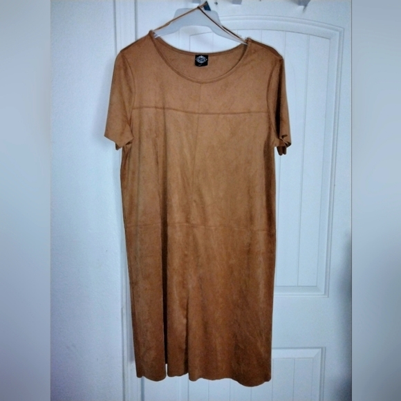🤎Faux suede brown dress - Picture 1 of 4